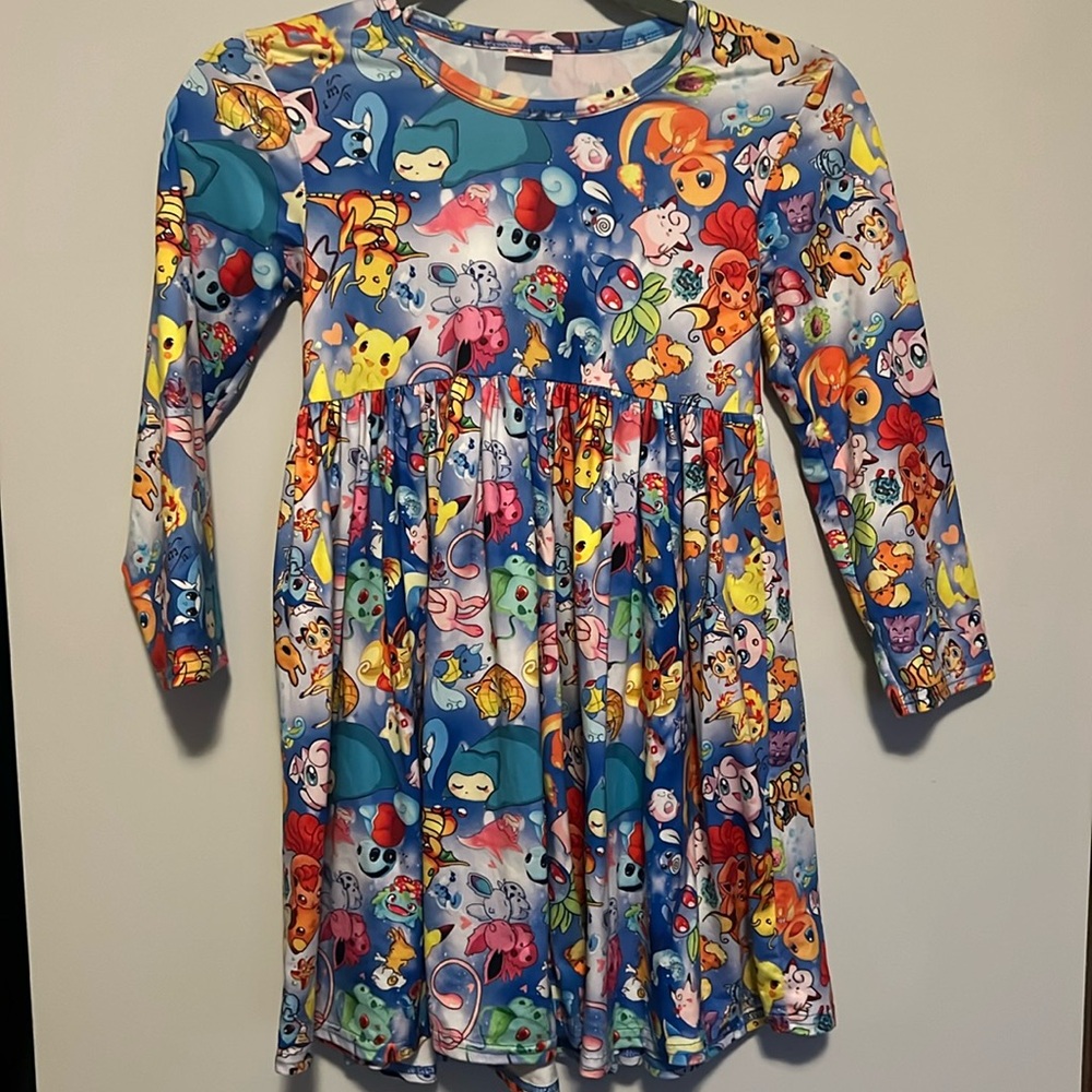 Pokémon 7-8T Long Sleeve Character Dresss